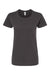 M&O 4810 Womens Gold Soft Touch Short Sleeve Crewneck T-Shirt Charcoal Grey Flat Front