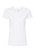 M&O 4810 Womens Gold Soft Touch Short Sleeve Crewneck T-Shirt White Flat Front