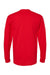M&O 4820 Mens Gold Soft Touch Long Sleeve Crewneck T-Shirt Deep Red Flat Back