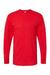 M&O 4820 Mens Gold Soft Touch Long Sleeve Crewneck T-Shirt Deep Red Flat Front