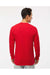 M&O 4820 Mens Gold Soft Touch Long Sleeve Crewneck T-Shirt Deep Red Model Back