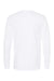 M&O 4820 Mens Gold Soft Touch Long Sleeve Crewneck T-Shirt White Flat Back