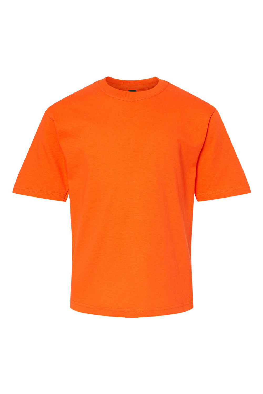 M&O 4850 Youth Gold Soft Touch Short Sleeve Crewneck T-Shirt Orange Flat Front