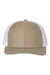 Richardson 312 Mens Twill Back Trucker Hat Khaki/White Flat Front