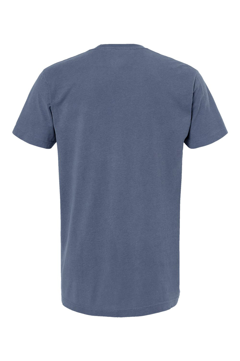M&O 6500M Mens Vintage Garment Dyed Short Sleeve Crewneck T-Shirt Blue Jean Flat Back