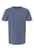 M&O 6500M Mens Vintage Garment Dyed Short Sleeve Crewneck T-Shirt Blue Jean Flat Front