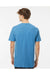 M&O 6500M Mens Vintage Garment Dyed Short Sleeve Crewneck T-Shirt Royal Caribe Blue Model Back