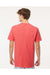 M&O 6500M Mens Vintage Garment Dyed Short Sleeve Crewneck T-Shirt Bright Salmon Model Back