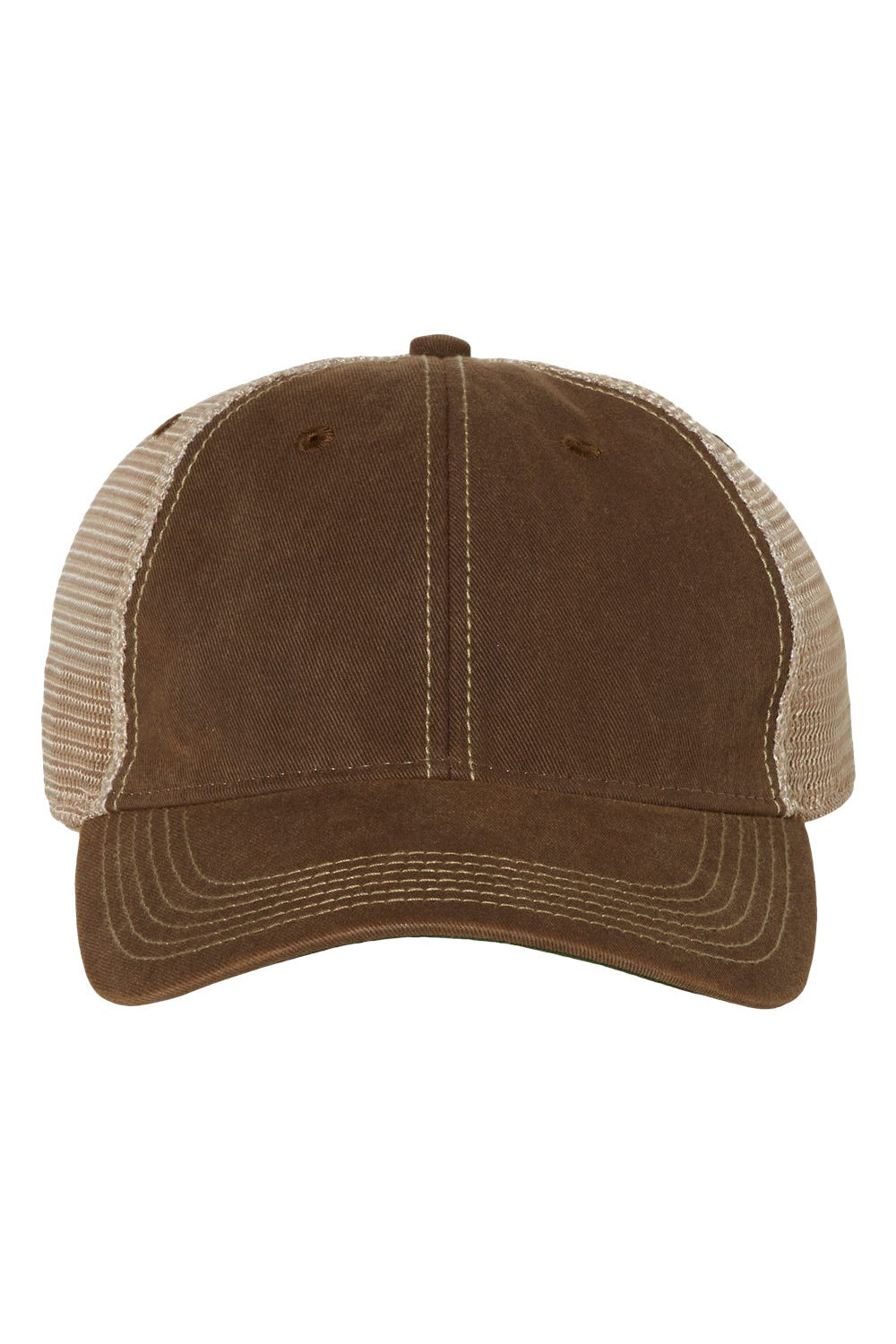 Legacy OFA Mens Old Favorite Trucker Hat Brown/Khaki Flat Front