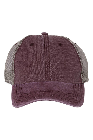 Legacy DTA Mens Dashboard Trucker Hat Burgundy/Grey Flat Front