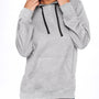 Next Level Mens French Terry Fleece Hooded Sweatshirt Hoodie w/ Pouch Pocket - Heather Grey/Black