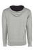 Next Level 9301 Mens French Terry Fleece Hooded Sweatshirt Hoodie w/ Pouch Pocket Heather Grey/Black Flat Back