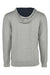 Next Level 9301 Mens French Terry Fleece Hooded Sweatshirt Hoodie w/ Pouch Pocket Heather Grey/Midnight Navy Blue Flat Back