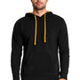 Next Level Mens French Terry Fleece Hooded Sweatshirt Hoodie w/ Pouch Pocket - Black/Gold