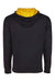 Next Level 9301 Mens French Terry Fleece Hooded Sweatshirt Hoodie w/ Pouch Pocket Black/Gold Flat Back