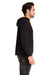 Next Level 9301 Mens French Terry Fleece Hooded Sweatshirt Hoodie w/ Pouch Pocket Black/Gold Model Side