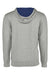 Next Level 9301 Mens French Terry Fleece Hooded Sweatshirt Hoodie w/ Pouch Pocket Heather Grey/Royal Blue Flat Back