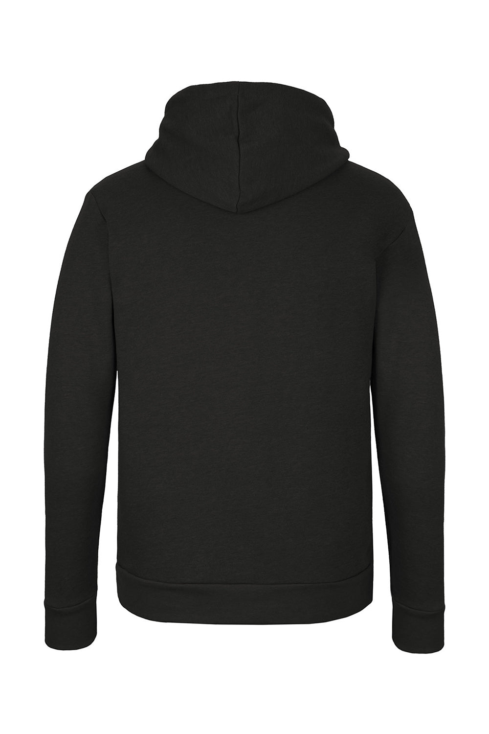 Next Level 9302 Mens Malibu Hooded Sweatshirt Hoodie w/ Pouch Pocket Heather Black Flat Back