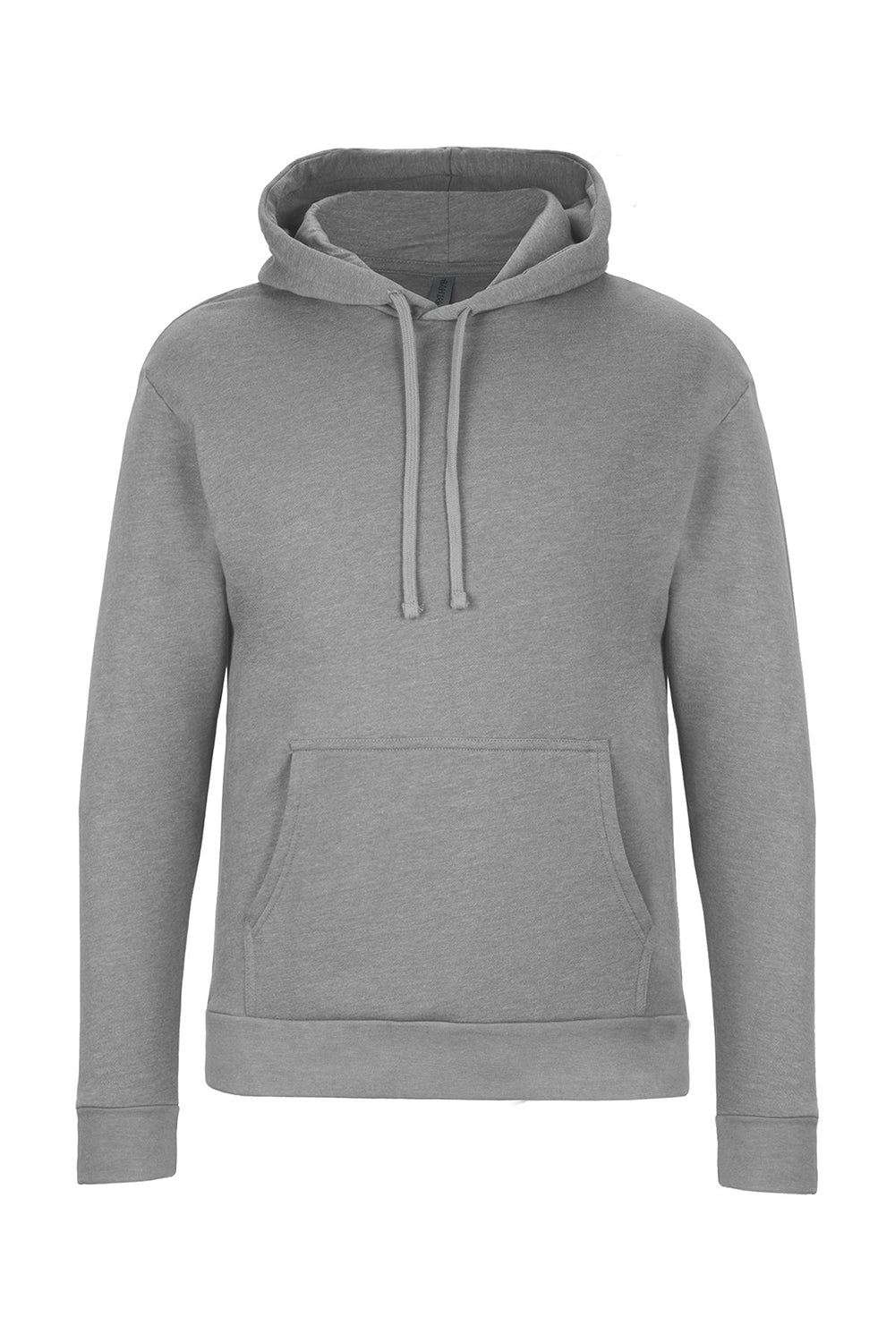 Next Level 9302 Mens Malibu Hooded Sweatshirt Hoodie w/ Pouch Pocket Heather Grey Flat Front