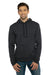 Next Level 9302 Mens Malibu Hooded Sweatshirt Hoodie w/ Pouch Pocket Heather Midnight Navy Blue Model Front