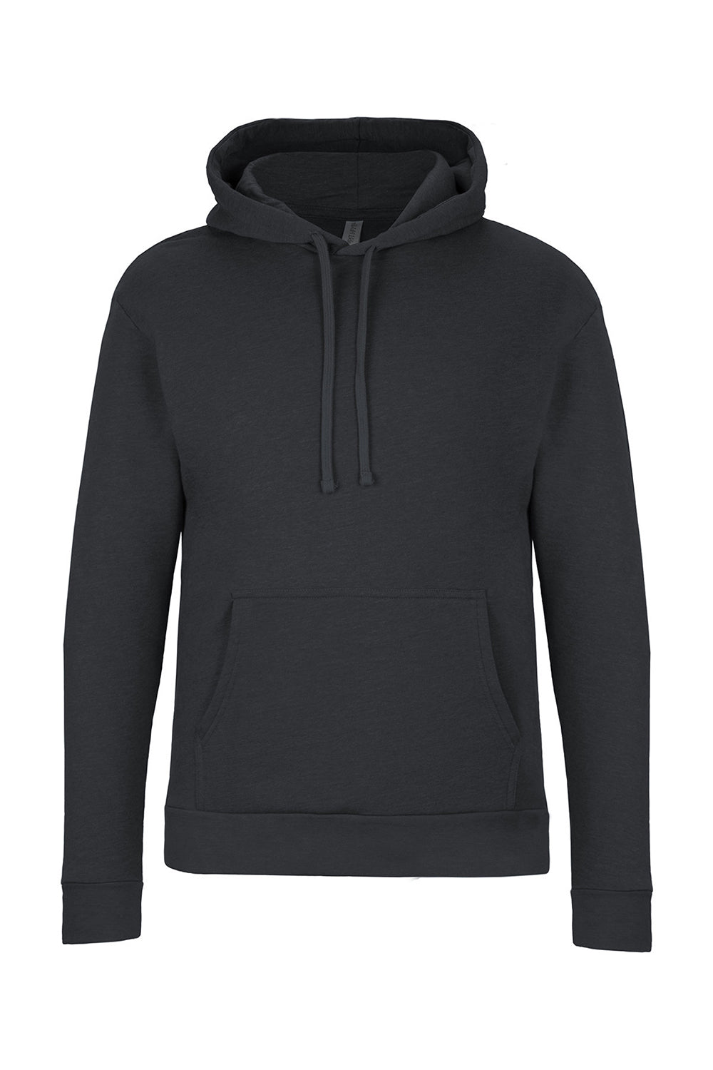 Next Level 9302 Mens Malibu Hooded Sweatshirt Hoodie w/ Pouch Pocket Heather Midnight Navy Blue Flat Front