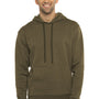 Next Level Mens Malibu Hooded Sweatshirt Hoodie w/ Pouch Pocket - Heather Military Green