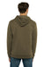 Next Level 9302 Mens Malibu Hooded Sweatshirt Hoodie w/ Pouch Pocket Heather Military Green Model Back