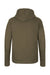 Next Level 9302 Mens Malibu Hooded Sweatshirt Hoodie w/ Pouch Pocket Heather Military Green Flat Back