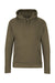 Next Level 9302 Mens Malibu Hooded Sweatshirt Hoodie w/ Pouch Pocket Heather Military Green Flat Front