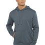 Next Level Mens Malibu Hooded Sweatshirt Hoodie w/ Pouch Pocket - Heather Slate Blue