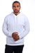 Next Level 9304 Mens Sueded French Terry Hooded Sweatshirt Hoodie w/ Pouch Pocket White Model 3Q