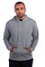 Next Level 9304 Mens Sueded French Terry Hooded Sweatshirt Hoodie w/ Pouch Pocket Heather Grey Model 3Q