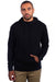 Next Level 9304 Mens Sueded French Terry Hooded Sweatshirt Hoodie w/ Pouch Pocket Black Model 3Q