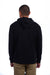 Next Level 9304 Mens Sueded French Terry Hooded Sweatshirt Hoodie w/ Pouch Pocket Black Model Back