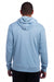 Next Level 9304 Mens Sueded French Terry Hooded Sweatshirt Hoodie w/ Pouch Pocket Stonewashed Denim Blue Model Back