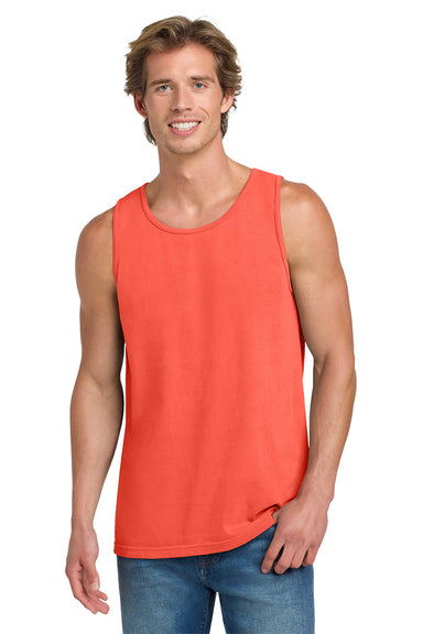 Comfort Colors 9360/C9360 Mens Tank Top Bright Salmon Orange Model Front