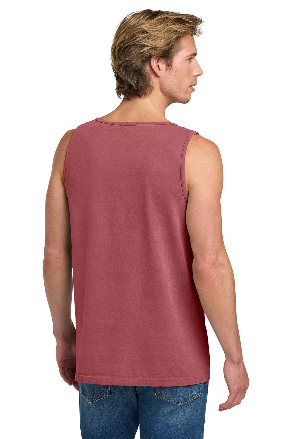 Comfort Colors 9360/C9360 Mens Tank Top Crimson Red Model Back