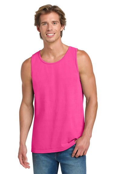 Comfort Colors 9360/C9360 Mens Tank Top Neon Pink Model Front