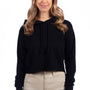 Next Level Womens Cropped Hooded Sweatshirt Hoodie - Black