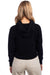 Next Level 9384 Womens Cropped Hooded Sweatshirt Hoodie Black Model Back