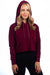 Next Level 9384 Womens Cropped Hooded Sweatshirt Hoodie Maroon Model 3Q