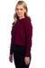 Next Level 9384 Womens Cropped Hooded Sweatshirt Hoodie Maroon Model Side