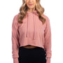 Next Level Womens Cropped Hooded Sweatshirt Hoodie - Desert Pink