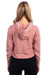 Next Level 9384 Womens Cropped Hooded Sweatshirt Hoodie Desert Pink Model Back