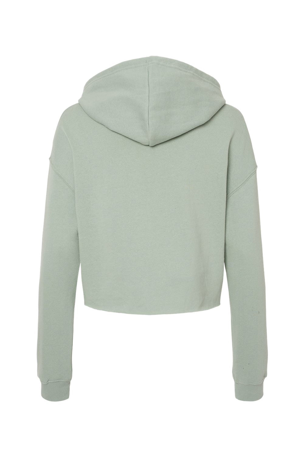 Independent Trading Co. AFX64CRP Womens Crop Hooded Sweatshirt Hoodie Sage Green Flat Back