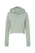 Independent Trading Co. AFX64CRP Womens Crop Hooded Sweatshirt Hoodie Sage Green Flat Front