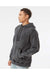 Independent Trading Co. PRM4500MW Mens Mineral Wash Hooded Sweatshirt Hoodie Black Model Side