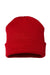 Cap America TKN24 Mens USA Made Cuffed Knit Beanie True Red Flat Front