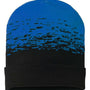 Cap America Mens USA Made Static Cuffed Beanie - Black/True Royal Blue - NEW