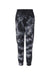 Independent Trading Co. PRM50PTTD Mens Tie-Dye Fleece Sweatpants w/ Pockets Black Flat Back